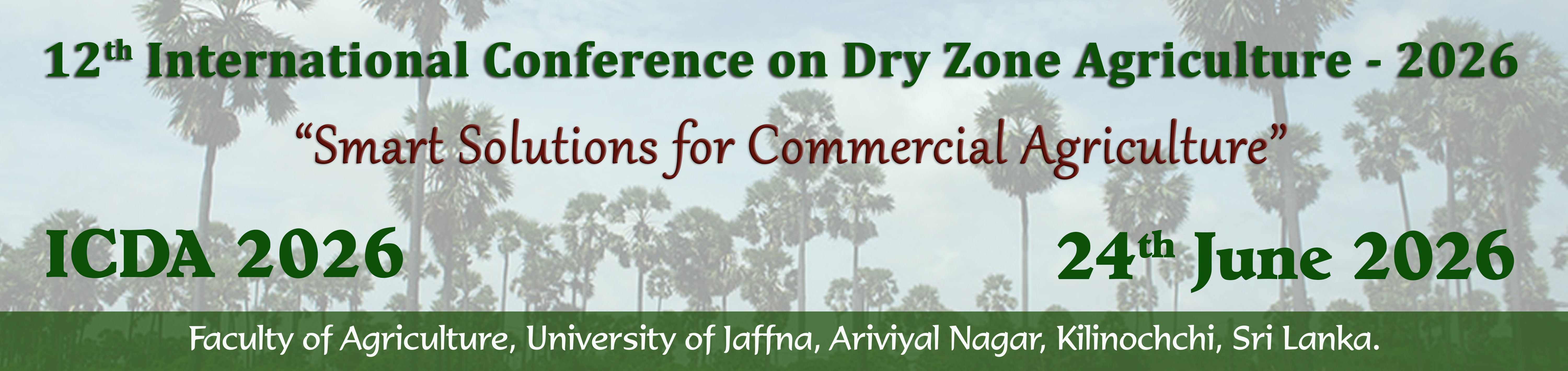International Conference on Dry Zone Agriculture-2026